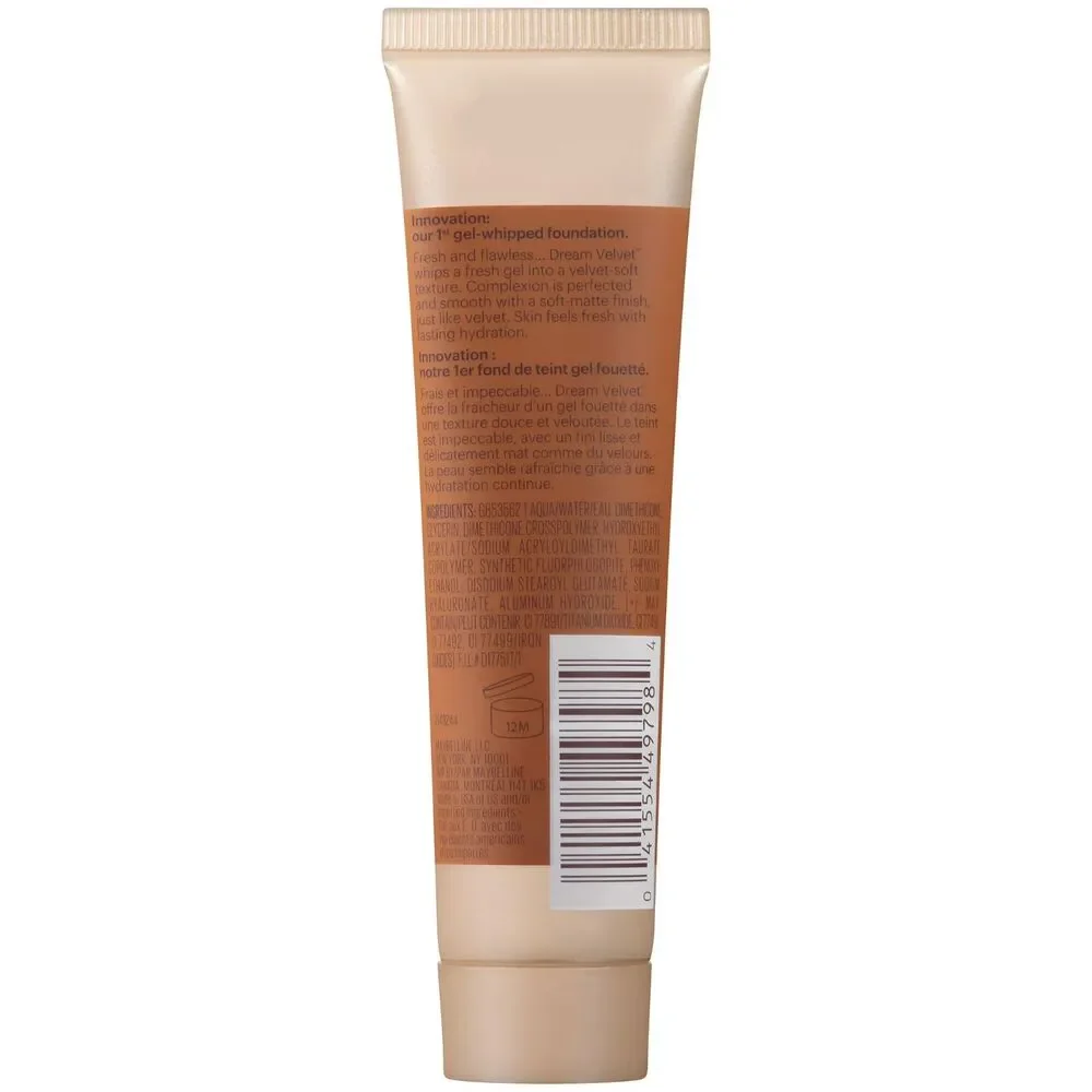 Maybelline Dream Velvet Soft-Matte Hydrating Foundation 94 Classic Coconut, new - Picture 2 of 2